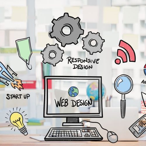 web-design-concept-with-drawings